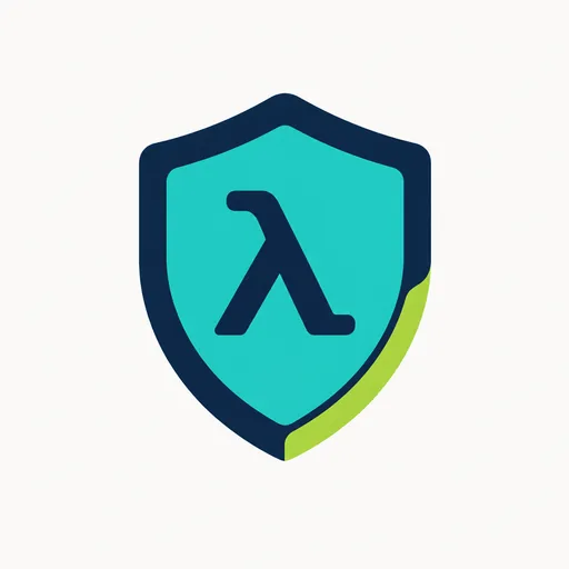 A shield with a lambda symbol.