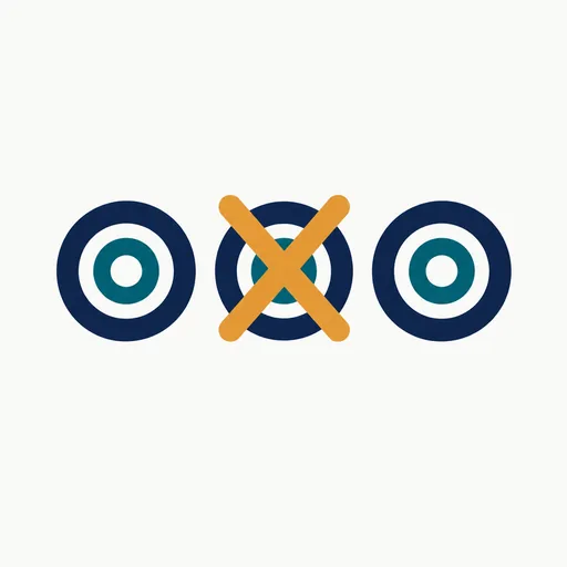 Three targets with one crossed out.