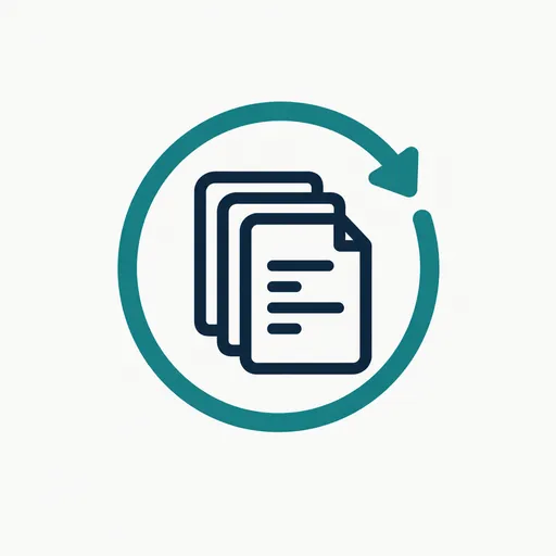 Stacked code files inside a loop arrow.