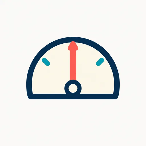 A gauge needle jumping to the top.