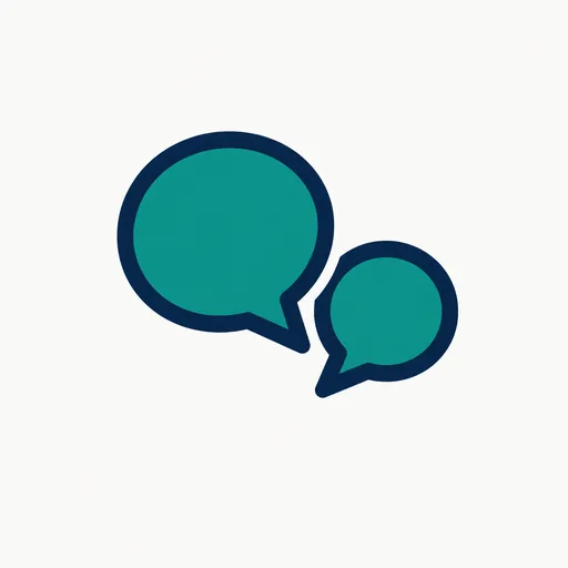 Two speech bubbles: the response.