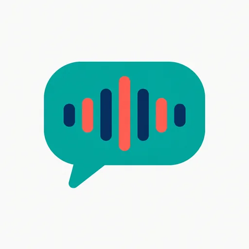 A speech bubble holding a sound wave.
