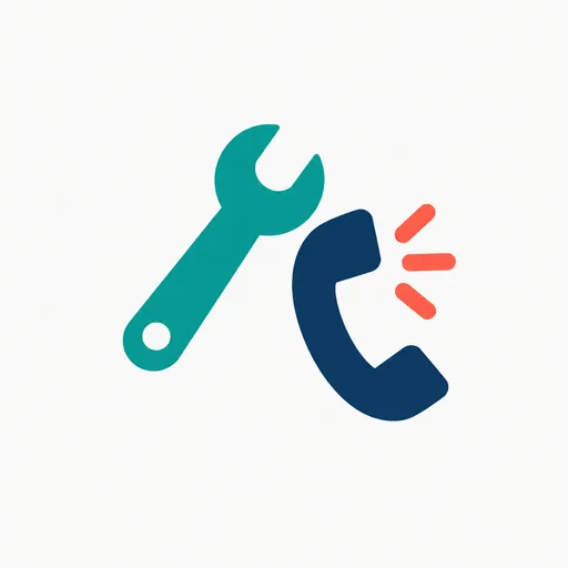A wrench beside a phone.