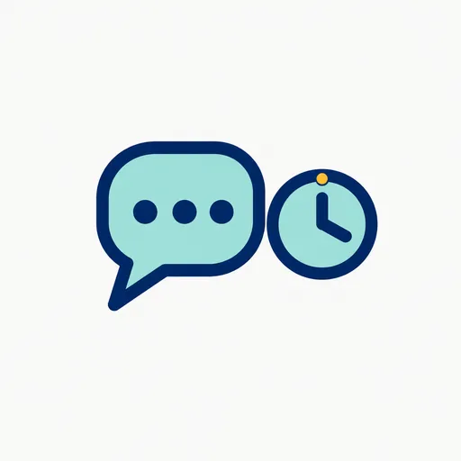 A speech bubble with three dots and a clock: no reply yet.