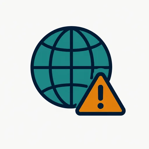 A globe with a warning sign: impact on the market.