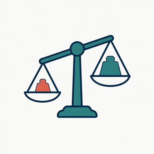 A balance scale tipped by a small weight: a cheaper model already matching the premium one.