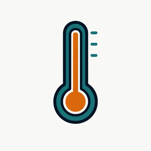 A thermometer near the top: fridges heated.