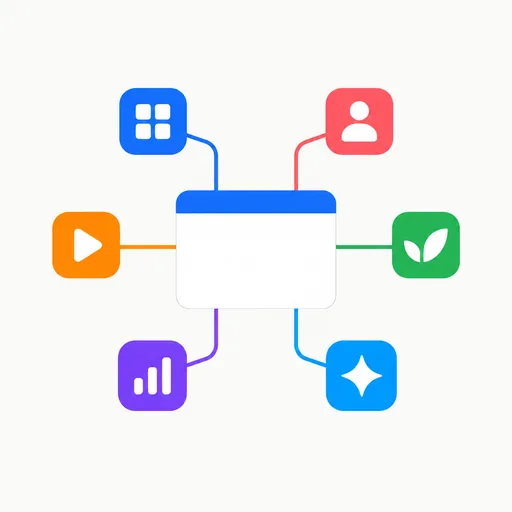 App tiles linked into one card.