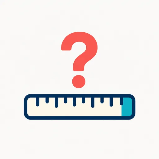 A ruler with a question mark.