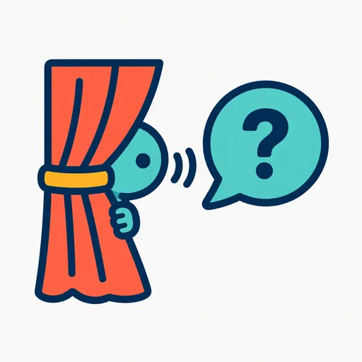 A figure behind a curtain whispering a question: an anonymous source.