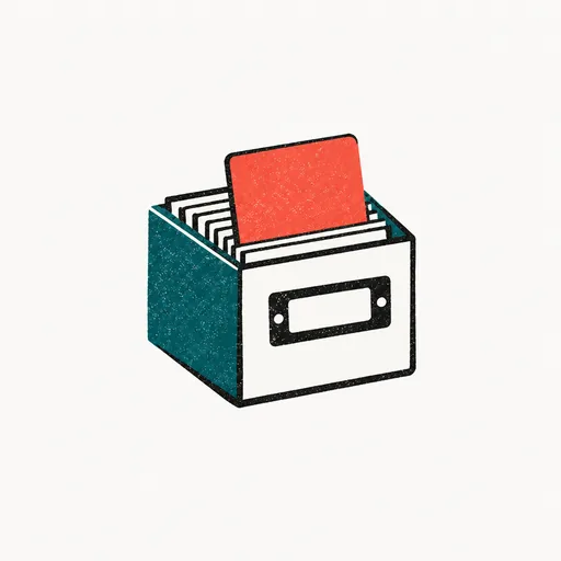 A card-index box with one blank card pulled halfway out: no entry for a second Sol.