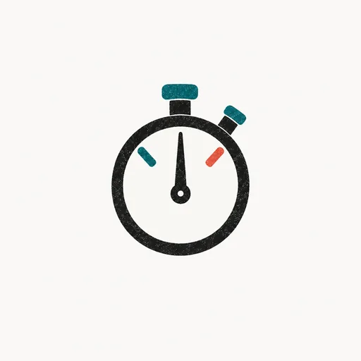 A stopwatch with two tick marks on its face at different spots: the gap between a flagship and its sibling.