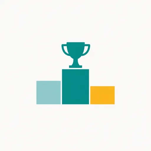 A podium with a trophy on the tallest step: the leaderboards.