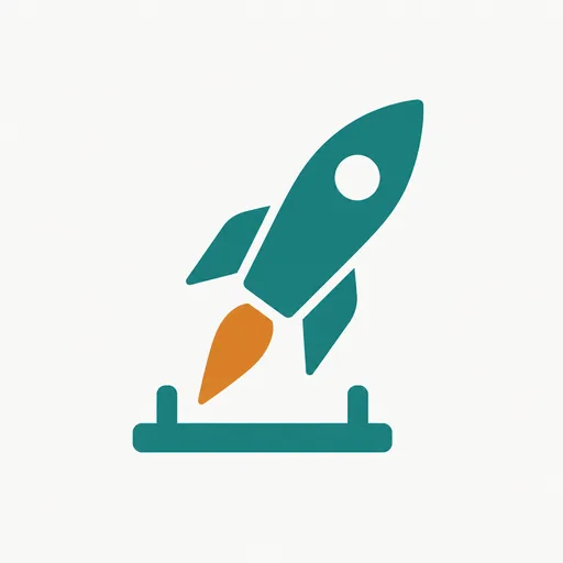 A rocket lifting off a small launch rail: the release.