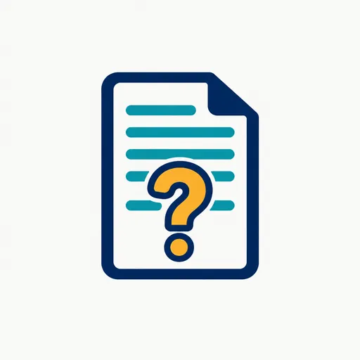 A document with a question mark: not documented.