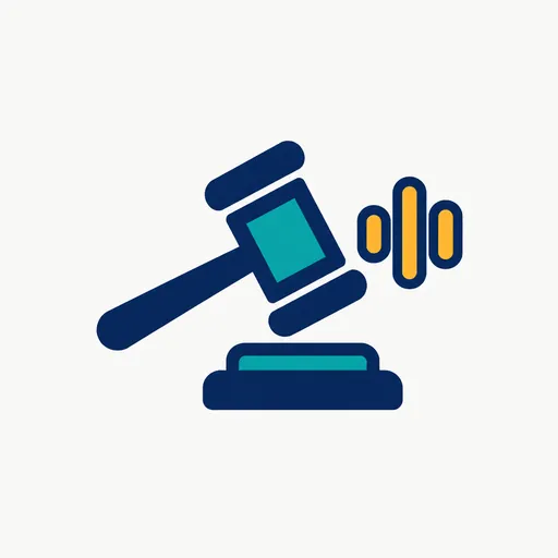 A gavel beside a sound wave: the voice ruling.