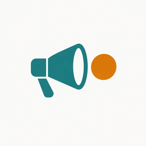 A megaphone beside a coin: the personal CFO pitch.