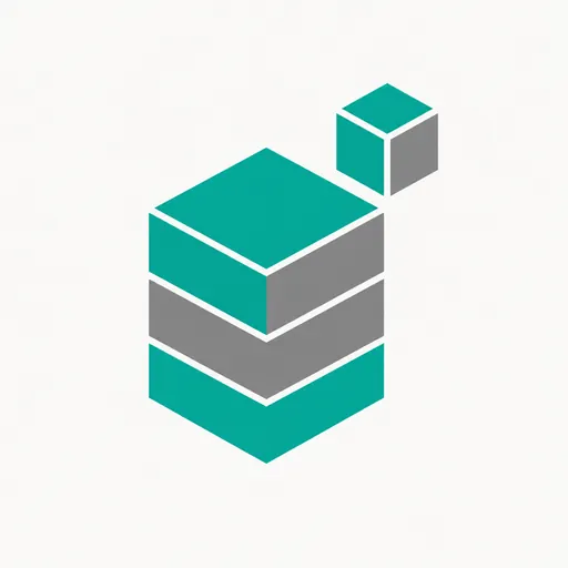 A large stacked cube with a small cube beside it.