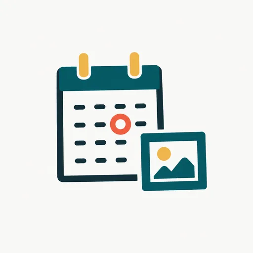 A calendar page with one day circled beside a picture frame, standing for a same-day image model release.