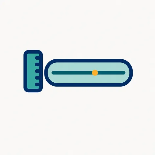 A level line inside a band beside a ruler: measured, no change.
