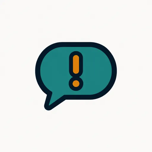 A speech bubble: a statement, not a decree.