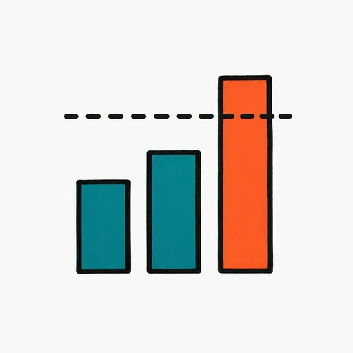 A rising bar chart with the tallest bar breaking through a line: the adoption record.