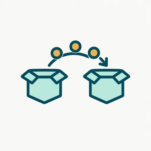 Coins moving between two account boxes: Smart Cash.