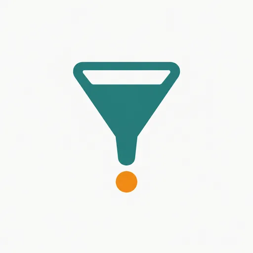 A funnel: a wide top narrowing to a point.