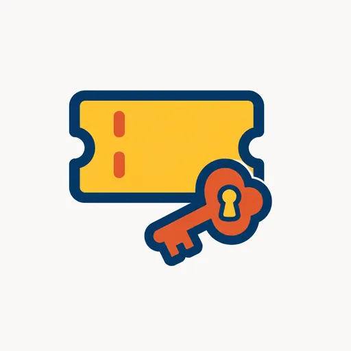 A ticket with a key: an invitation code.