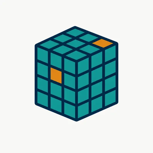 A cube of small cubes, a few lit: mixture of experts.