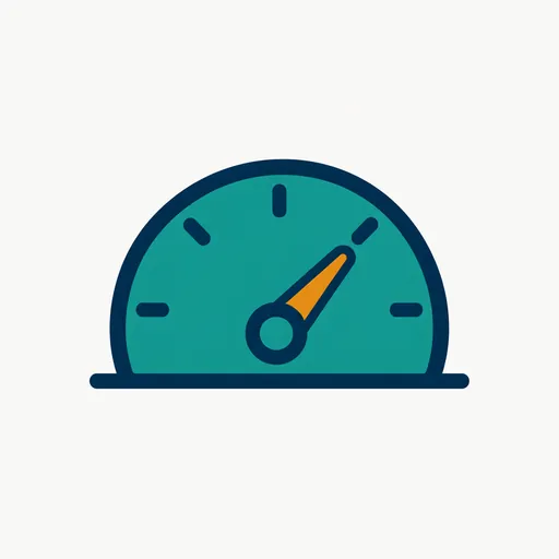 A gauge pointing high: efficiency.