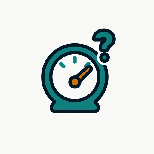 A gauge with a question mark: an unmeasured claim.