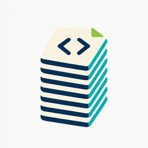 A tall stack of code pages.