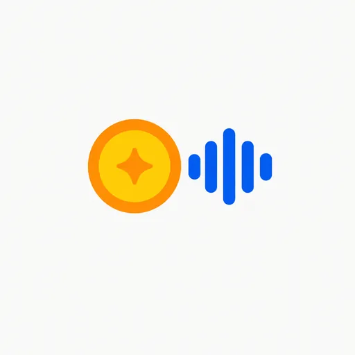 A coin beside a sound wave.