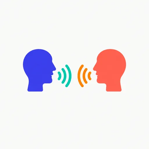 Two speaker heads with separate wave lines.