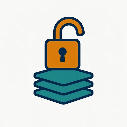 An open padlock on model layers: open weights.