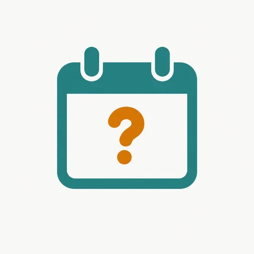 A calendar page with a question mark: no standard and no date yet.