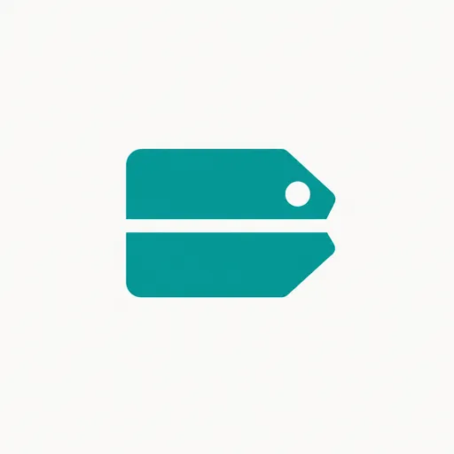A price tag cut in half: the image price halved.