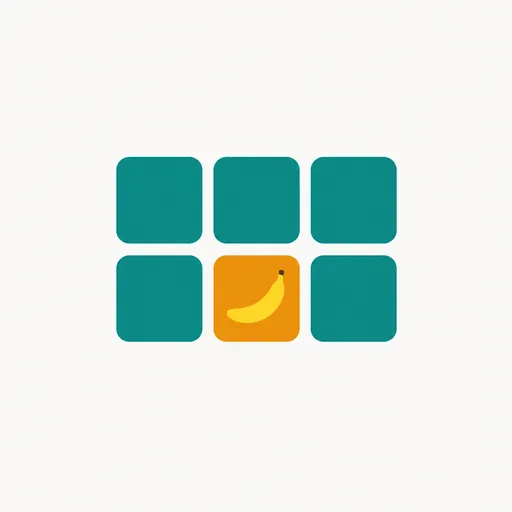 A grid of app tiles with one banana tile: where the model runs.