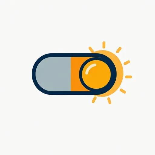 A single toggle switch, half on: a staged feature flag.