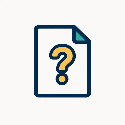 A blank page with an amber question mark.