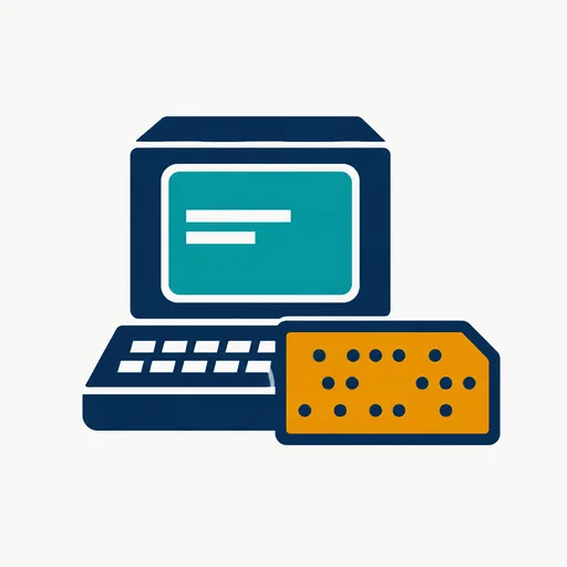 An old terminal and a punch card.
