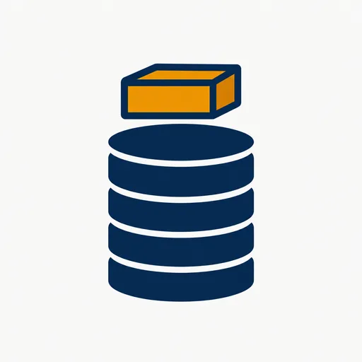 A database cylinder built from blocks.