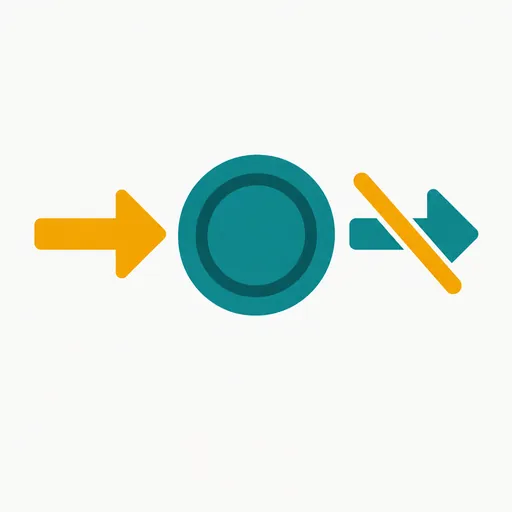 A coin with a paid arrow in and a crossed-out arrow out: input billed, output free.