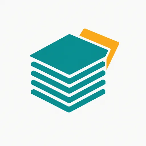 A stack of documents with one page sticking out.