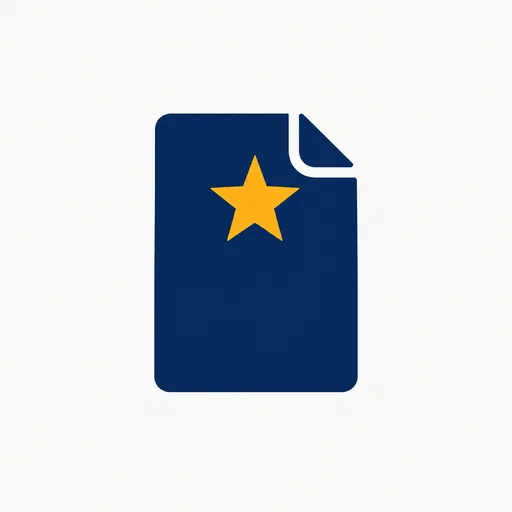A document marked with a star.