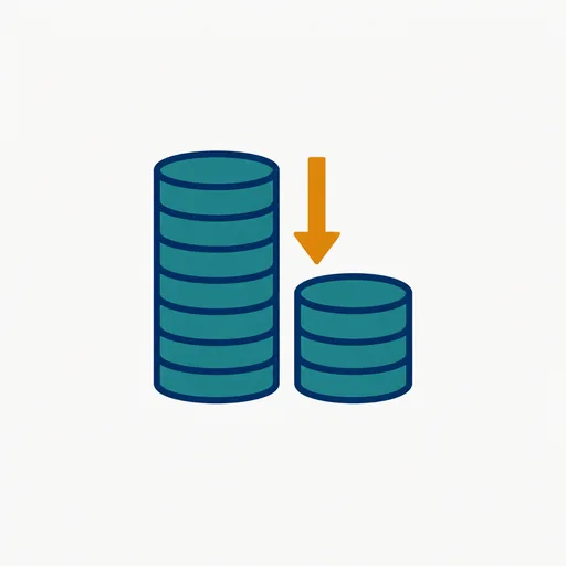 A tall coin stack beside a shorter one.