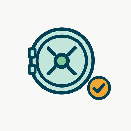 A locked vault with a check mark: no sign of stolen data.
