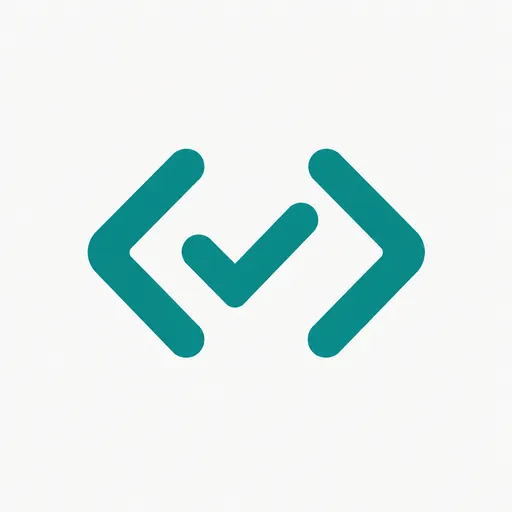 A check mark inside code brackets: computer-checked proofs.