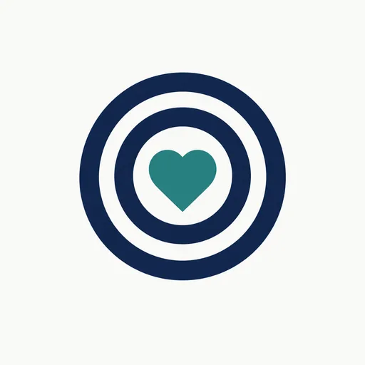 A target with a heart at its center.